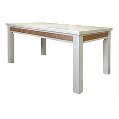 Фото - Стол обеденный «Тунис» П6.343.4.02 (П352.02), ДСП+шпон, Слоновая кость с золочением