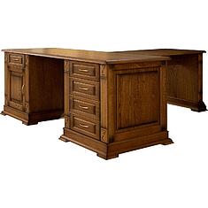 Фото - Стол письменный «Верди Классик» П3.0487.2.08, массив дуба, Дуб рустикаль с патинированием