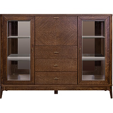 Фото - Тумба «Армани» П1.135.0.12, массив (сращенный мебельный щит) дуба, Черешня