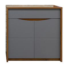 Фото - Тумба для обуви «Монако» П6.528.3.02 (П542.02), Дуб Саттер+Серый Мокко