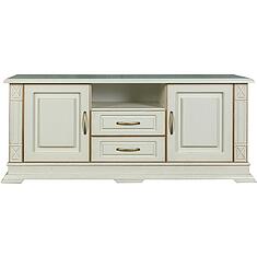 Фото - Тумба ТВ «Верди Классик» П1.0487.0.10, массив дуба, Слоновая кость с золочением