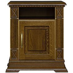 Фото - Тумба прикроватная «Верди Классик» П3.0487.1.03, массив дуба, Черешня с золочением