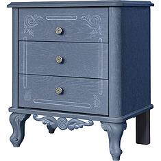 Фото - Тумба прикроватная «Флорентина» БМ2.851.1.30(2674), МДФ, облицованная шпоном дуба, голубой агат