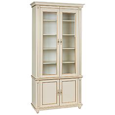 Фото - Шкаф для книг «Валенсия Классик» П3.0589.2.05, массив дуба, Античная темпера с золочением