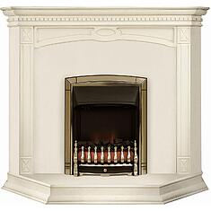 Фото - Портал для камина «Верди Классик» П1.0487.0.43, массив дуба, Слоновая кость