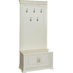 Фото - Тумба с вешалкой «Верди Классик» П3.0487.3.05, массив дуба, Слоновая кость