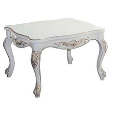 Фото - Стол журнальный «Альба» П4.485.0.04 (П497.02), МДФ+шпон, Слоновая кость с золочением