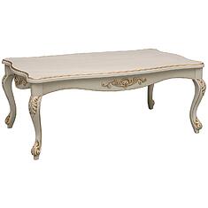 Фото - Стол журнальный «Альба» П4.485.0.03 (П497.03), МДФ+шпон, Слоновая кость с золочением