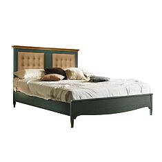 Фото - Кровать 2-16 «Кармен Прованс» П3.0581.1.01, массив дуба, жасыл + рустикалық емен, 2000х1600 мм, 2094×1744×1220