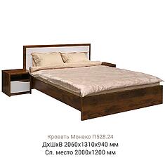 Фото - Кровать двойная «Монако» с низким изножьем
