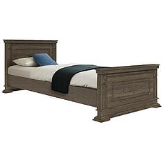 Фото - Кровать одинарная «Верди Классик» с высоким изножьем П3.0487.1.09, массив дуба, Табак, с механизмом, 2000x900 мм, 2187×1074×851