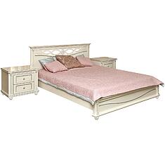 Фото - Кровать «Валенсия Классик», массив березы, Античная темпера с серебром, 2000x1600 мм, 2131х1794х1031