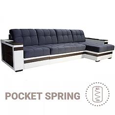 Фото - Угловой диван «Матисс Люкс» (1L/R20m6mR/L), ткань, 20 группа