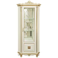 Фото - Шкаф угловой «Алези Люкс» П1.349.0.13 (П350.13л), Слоновая кость с золочением