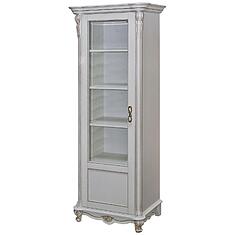 Фото - Шкаф «Алези» П1.350.0.23/П1.350.0.23-01 (П350.23/П350.23-01), массив дуба, Слоновая кость с золочением