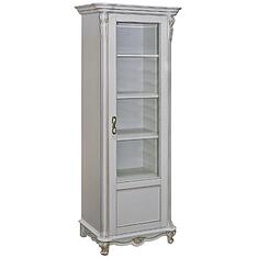 Фото - Шкаф «Алези» П1.350.0.23/П1.350.0.23-01 (П350.23/П350.23-01), массив дуба, Слоновая кость с золочением