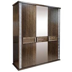 Фото - Шкаф для одежды «Тунис» П6.343.1.01-01 (П344.01), массив дуба, Венге с серебром