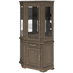 Фото - Шкаф комбинированный угловой «Верди Классик» П1.0487.0.18-01, массив дуба, Табак