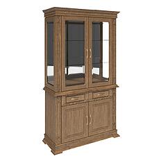 Фото - Шкаф комбинированный 2д «Верди Классик» П1.0487.0.19, массив дуба, Дуб рустикаль