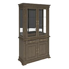 Фото - Шкаф комбинированный 2д «Верди Классик» П1.0487.0.19, массив дуба, Табак