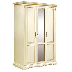 Фото - Шкаф «Милана 01» П4.265.1.01-01(294.01), массив дуба, Слоновая кость с золочением