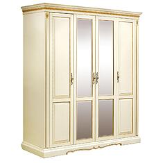 Фото - Шкаф «Милана 02» П4.265.1.02-01(294.02), массив дуба, Слоновая кость с золочением