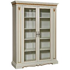 Фото - Шкаф «Милана 5/1» П4.265.2.04(396.04), массив дуба, Слоновая кость с золочением