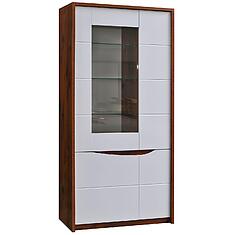 Фото - Шкаф «Монако» П6.528.0.05-01, МДФ+ПВХ, Дуб Саттер+Белый глянец