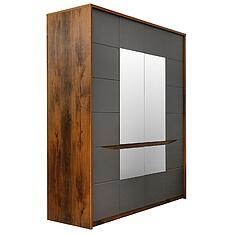 Фото - Шкаф для одежды «Монако» П6.528.1.01-01 (П528.01), МДФ+ПВХ, Дуб Саттер+Серый Мокко