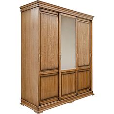 Фото - Шкаф-купе 3д «Верди Классик» П3.0487.1.38, массив дуба, Дуб рустикаль с патинированием