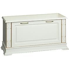 Фото - Тумба для обуви «Верди Классик» П3.0487.3.22, массив дуба, Слоновая кость с золочением