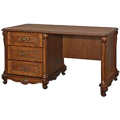 Фото - Стол письменный «Алези» П1.350.2.07-01 (П395.07-01), массив дуба, Античная бронза