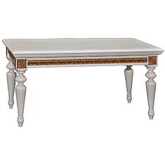 Фото - Стол журнальный «Милана 03» П4.265.0.03(299.03), МДФ+шпон, Слоновая кость с золочением