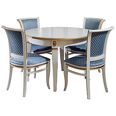 Фото - Стол «Милана 12А» П4.265.0.27(318.08), массив дуба, Слоновая кость с золочением