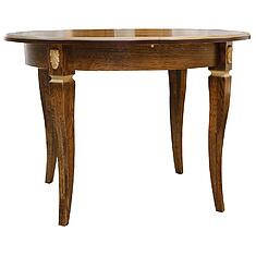 Фото - Стол «Милана 14/1А» П4.265.0.31(323.10), массив дуба, Черешня с золочением