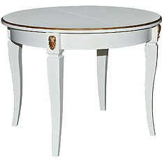 Фото - Стол «Милана 14/1А» П4.265.0.31(323.10), массив дуба, Слоновая кость с золочением