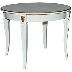 Фото - Стол «Милана 14/1А» П4.265.0.31(323.10), массив дуба, Слоновая кость с золочением