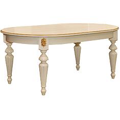 Фото - Стол «Милана 18» П4.265.0.32(394.02), МДФ+шпон, Слоновая кость с золочением