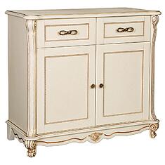 Фото - Тумба «Алези» П1.350.0.18 (П350.18), массив дуба, Слоновая кость с золочением