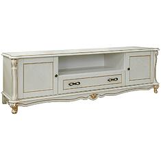 Фото - Тумба ТВ «Алези» П1.350.0.27 (П350.27), массив дуба, Слоновая кость с золочением