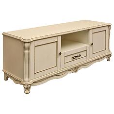 Фото - Тумба ТВ «Алези» П1.350.0.02 (П350.02), массив дуба, Слоновая кость с золочением