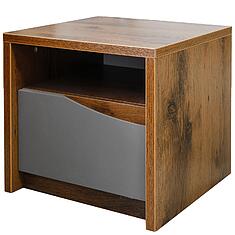 Фото - Тумба прикроватная «Монако» П6.528.1.04-01 (П528.04), Дуб Саттер+Серый Мокко