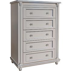 Фото - Комод «Валенсия Классик» П3.0589.1.14, массив березы, Античная темпера с серебром