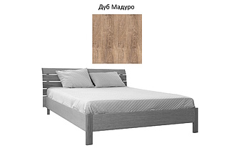 Кровать двойная 2-16 «Лайма» БМ2.661.1.10, Дуб Мадуро, мдф+шпон