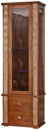 Шкаф с витриной «Тунис» П343.19-1Ш