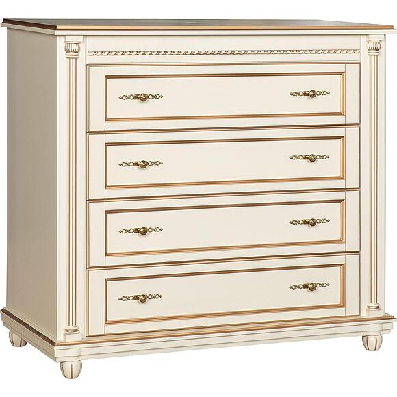 Комод «Валенсия Классик» П3.0589.1.13, Материал: массив березы, Цвет: Античная темпера с золочением (254-30_antichnaya-tempera_-zoloto-3.jpg) Комод «Валенсия Классик» П3.0589.1.13