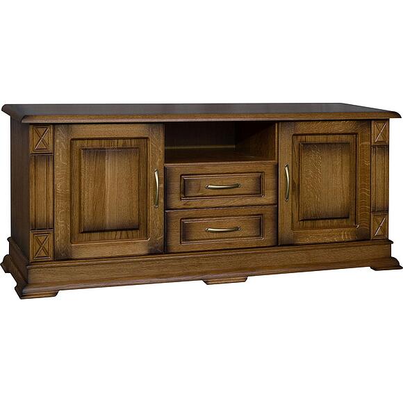 Тумба ТВ «Верди Классик» П1.0487.0.10, Материал: массив дуба, Цвет: Дуб рустикаль с патинированием (4J4A0285-1.jpg) Тумба ТВ «Верди Классик» П1.0487.0.10