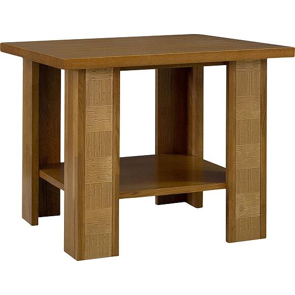 Стол журнальный «Тунис» П6.343.0.10 (П343.10Ш), Материал: ДСП+шпон, Цвет: дуб рустикаль с золочением (4J4A1975-1.jpg) Стол журнальный «Тунис» П6.343.0.10 (П343.10Ш)