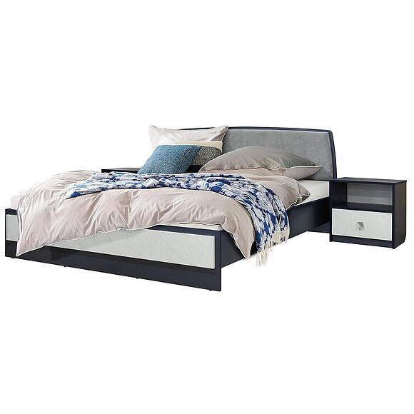 Кровать 2-16 «Призма Нью» П3.0592.1.02, Материал: ЛДСП, Цвет: Ночное небо + Призма, Спальное место: 2000х1600 мм, Размер: 2040×1676×900 (6T3A5645-2.jpg) Кровать 2-16 «Призма Нью» П3.0592.1.02