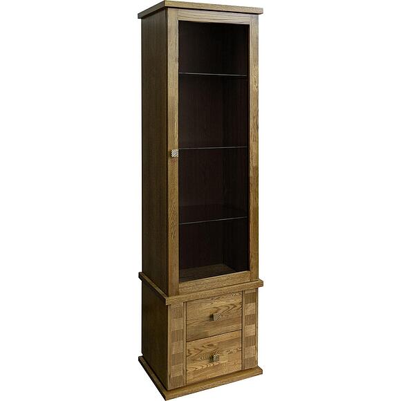 Шкаф с витриной «Тунис» П6.343.0.21 (П343.21-1Ш), Материал: ДСП+шпон, Цвет: дуб рустикаль с золочением (8C3A0697-kopiya.jpg) Шкаф с витриной «Тунис» П6.343.0.21 (П343.21-1Ш)